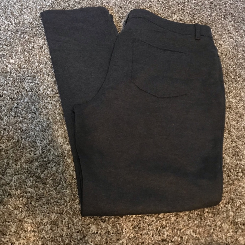 So slimming charcoal pants from Chico’s